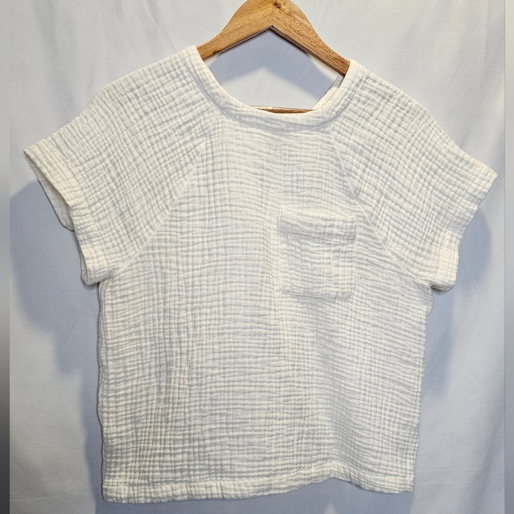 Madewell White Textured Women's Top